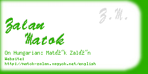 zalan matok business card